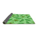 Thickness of Patterned Emerald Green Rug, pat1004grn