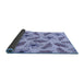 Thickness of Patterned Slate Blue Rug, pat1005blu