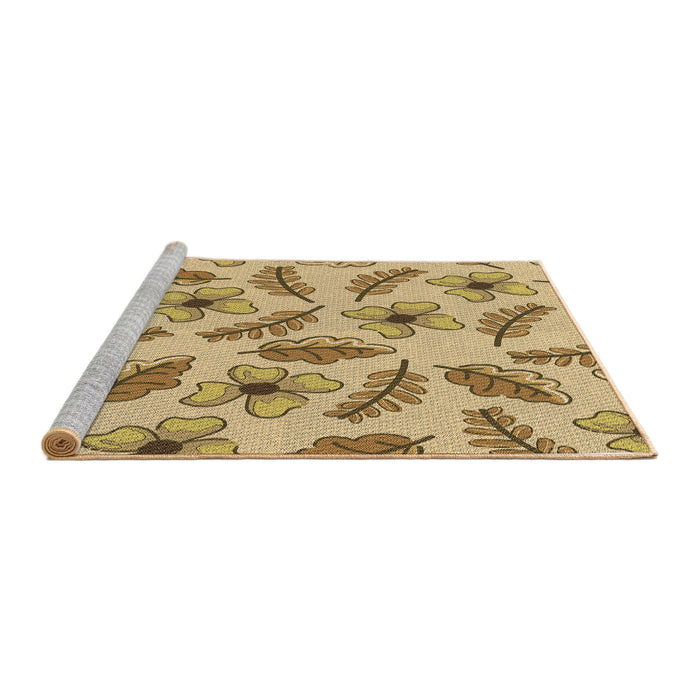Sideview of Machine Washable Transitional Light Brown Rug, wshpat1005brn