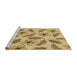 Sideview of Machine Washable Transitional Light Brown Rug, wshpat1005brn
