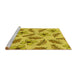 Sideview of Machine Washable Transitional Golden Yellow Rug, wshpat1005yw