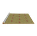 Sideview of Machine Washable Transitional Brown Rug, wshpat1006brn