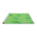 Sideview of Machine Washable Transitional Emerald Green Rug, wshpat1007grn