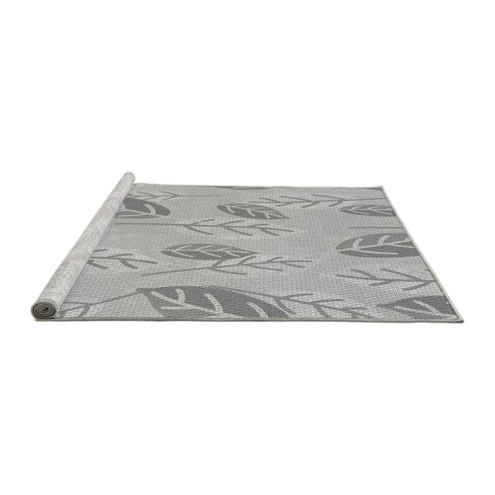 Sideview of Machine Washable Transitional Gray Rug, wshpat1007gry