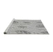 Sideview of Machine Washable Transitional Gray Rug, wshpat1007gry