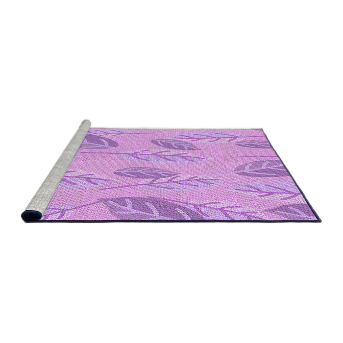Sideview of Machine Washable Transitional Purple Rug, wshpat1007pur