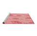 Sideview of Machine Washable Transitional Pastel Pink Rug, wshpat1007rd