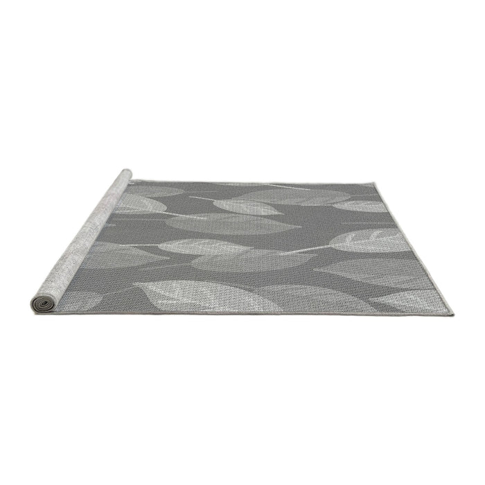 Sideview of Machine Washable Transitional Cloud Gray Rug, wshpat1008gry