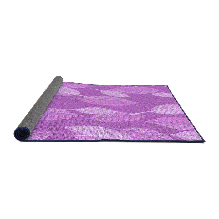 Thickness of Patterned Violet Purple Rug, pat1008pur