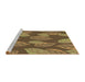 Sideview of Machine Washable Transitional Dark Bronze Brown Rug, wshpat1009brn