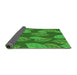 Thickness of Patterned Green Rug, pat1009grn