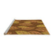 Sideview of Machine Washable Transitional Mahogany Brown Rug, wshpat1009org