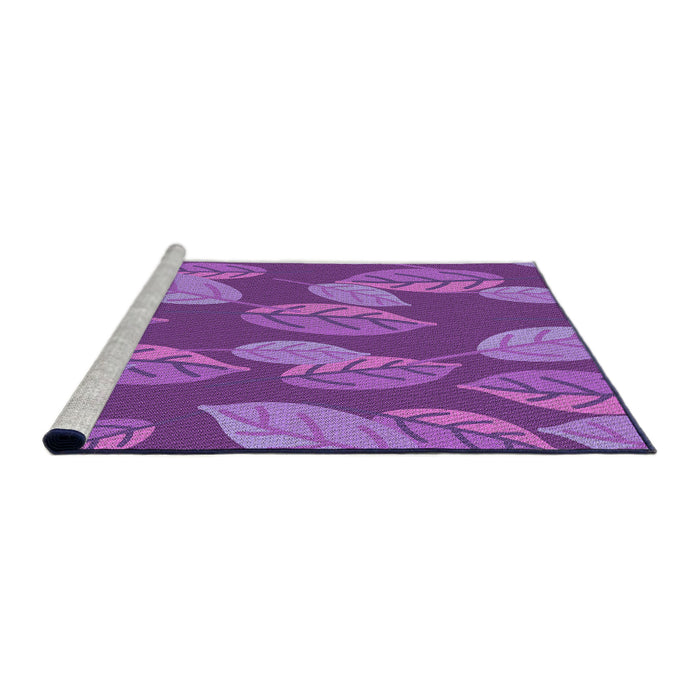 Sideview of Machine Washable Transitional Purple Rug, wshpat1009pur