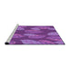 Sideview of Machine Washable Transitional Purple Rug, wshpat1009pur