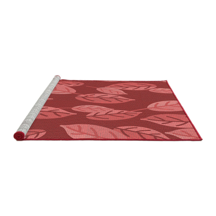 Sideview of Machine Washable Transitional Red Rug, wshpat1009rd