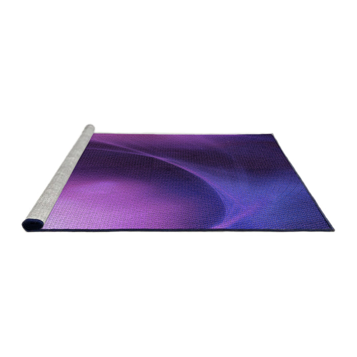 Sideview of Machine Washable Transitional Bright Purple Rug, wshpat101pur
