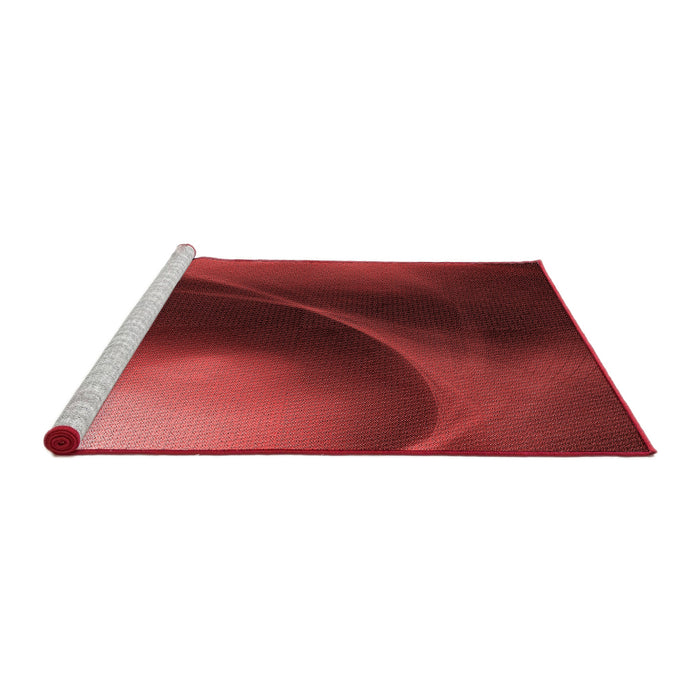 Sideview of Machine Washable Transitional Red Rug, wshpat101rd