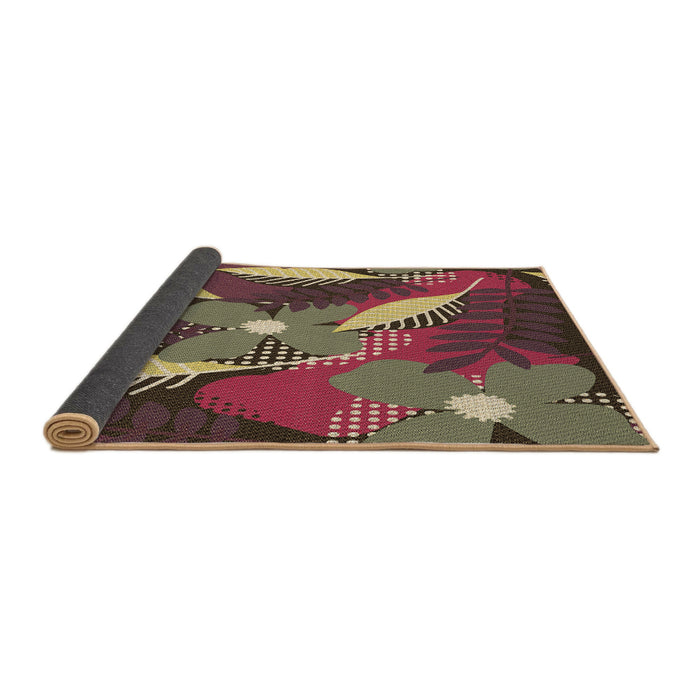 Thickness of Patterned Brass Green Rug, pat1010brn
