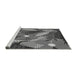 Sideview of Machine Washable Transitional Black Rug, wshpat1010gry