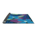 Thickness of Patterned Blue Rug, pat1010lblu