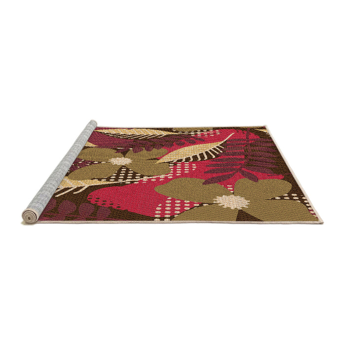Sideview of Machine Washable Transitional Bronze Brown Rug, wshpat1010org