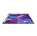 Sideview of Machine Washable Transitional Bright Purple Rug, wshpat1010pur