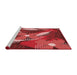 Sideview of Machine Washable Transitional Red Rug, wshpat1010rd