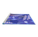 Sideview of Machine Washable Transitional Purple Mimosa Purple Rug, wshpat1011blu