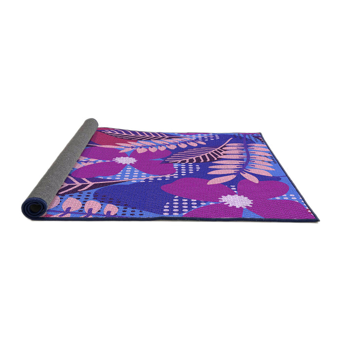 Thickness of Patterned Purple Rug, pat1011pur