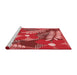 Sideview of Machine Washable Transitional Red Rug, wshpat1011rd