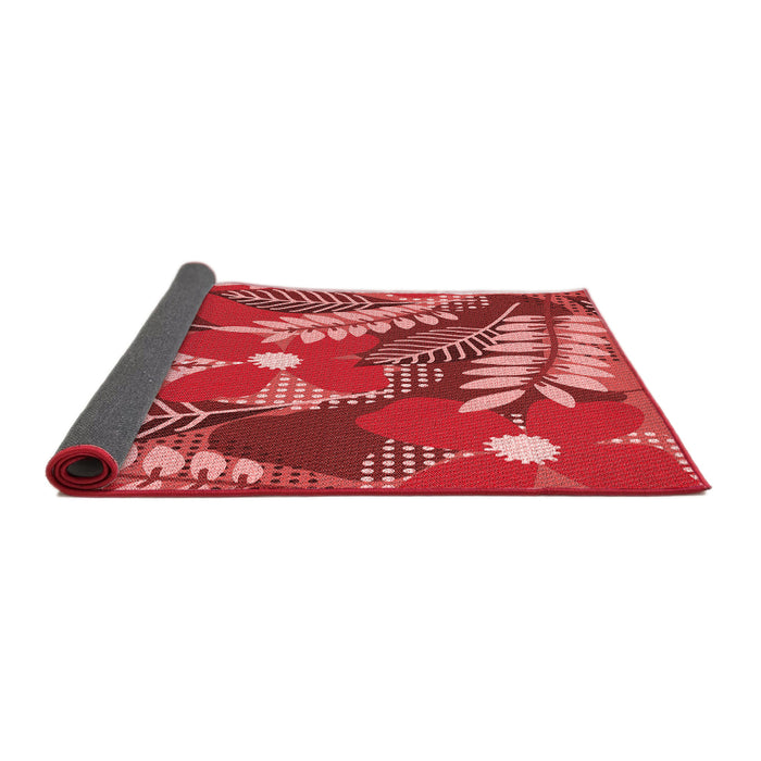 Thickness of Patterned Red Rug, pat1011rd