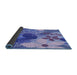 Thickness of Patterned Blue Rug, pat1012blu