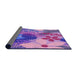 Thickness of Patterned Dark Orchid Purple Rug, pat1012pur