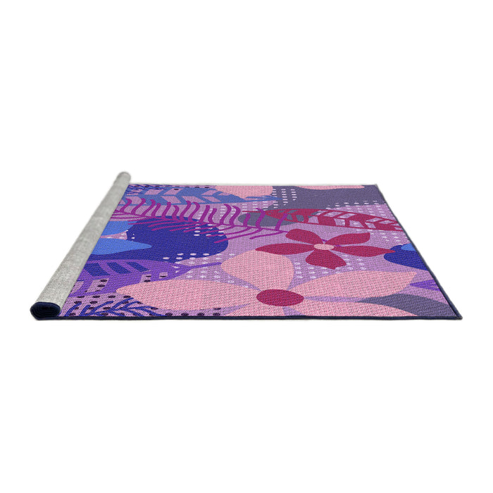 Sideview of Machine Washable Transitional Dark Orchid Purple Rug, wshpat1012pur