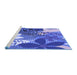 Sideview of Machine Washable Transitional Denim Blue Rug, wshpat1013blu