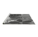 Sideview of Machine Washable Transitional Dark Gray Rug, wshpat1013gry