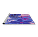 Sideview of Machine Washable Transitional Amethyst Purple Rug, wshpat1013pur