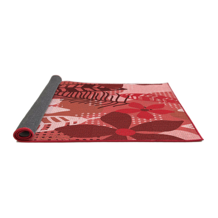 Thickness of Patterned Red Rug, pat1013rd