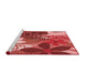 Sideview of Machine Washable Transitional Red Rug, wshpat1013rd