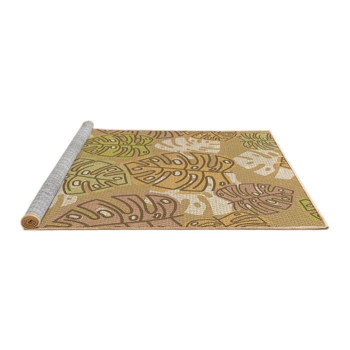 Sideview of Machine Washable Transitional Light Brown Rug, wshpat1014brn