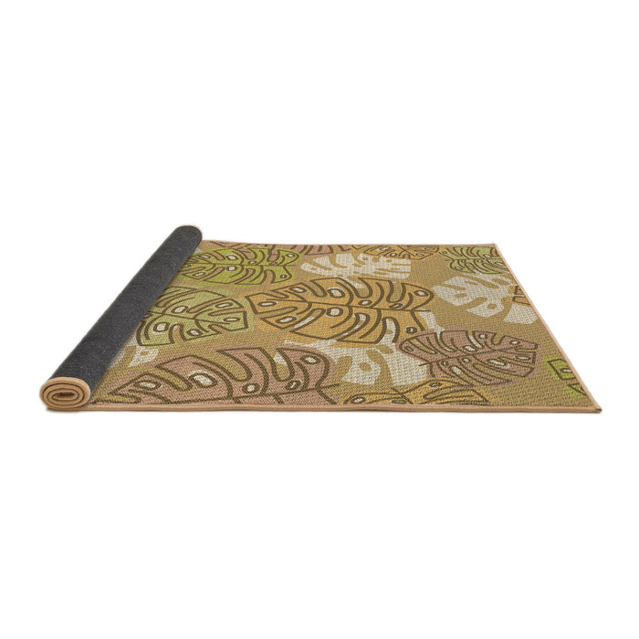Sideview of Patterned Light Brown Rug, pat1014brn