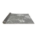 Round Patterned Platinum Gray Rug, pat1014gry