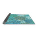 Thickness of Patterned Light Sea Green Rug, pat1014lblu