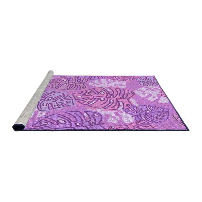 Sideview of Machine Washable Transitional Violet Purple Rug, wshpat1014pur