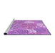 Sideview of Machine Washable Transitional Violet Purple Rug, wshpat1014pur