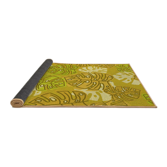 Square Patterned Yellow Rug, pat1014yw