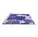 Sideview of Machine Washable Transitional Mauve Purple Rug, wshpat1015blu