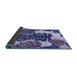 Thickness of Patterned Mauve Purple Rug, pat1015blu