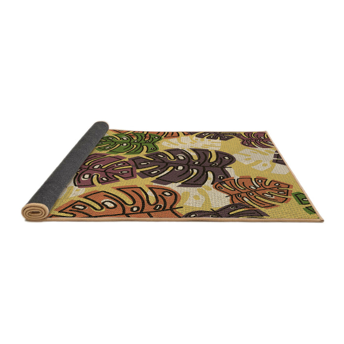 Thickness of Patterned Red Brown Rug, pat1015brn