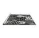 Sideview of Machine Washable Transitional Dark Gray Rug, wshpat1015gry